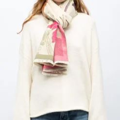 Echarpe imprimé fleurs jaquard 90x180cm Femme GERARD PASQUIER