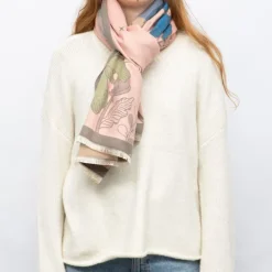 Echarpe imprimé fleurs jaquard 90x180cm Femme GERARD PASQUIER