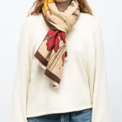 Echarpe imprimé fleurs jaquard 90x180cm Femme GERARD PASQUIER