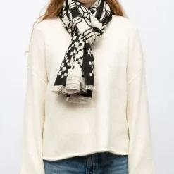 Echarpe imprimee manoukian jaquard 90x180cm Femme MANOUKIAN