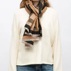 Echarpe imprimee manoukian jaquard 90x180cm Femme MANOUKIAN