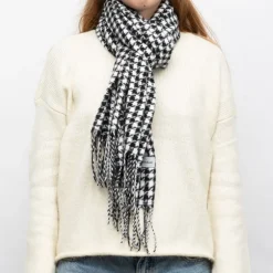 Echarpe motif pied de poule 68x180cm Femme MANOUKIAN