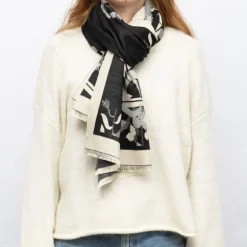 Echarpe motif tableau de fleurs 90x180cm Femme GERARD PASQUIER