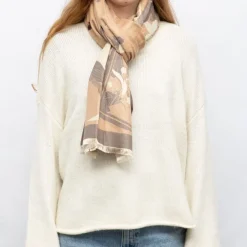 Echarpe motif tableau de fleurs 90x180cm Femme GERARD PASQUIER