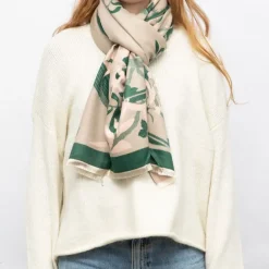 Echarpe motif tableau de fleurs 90x180cm Femme GERARD PASQUIER