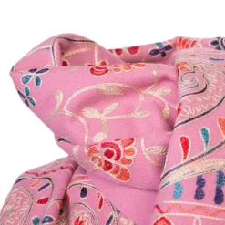 Echarpe rose broderie à fleurs colorées Lindsay 70x180cm Mixte BURTON OF LONDON