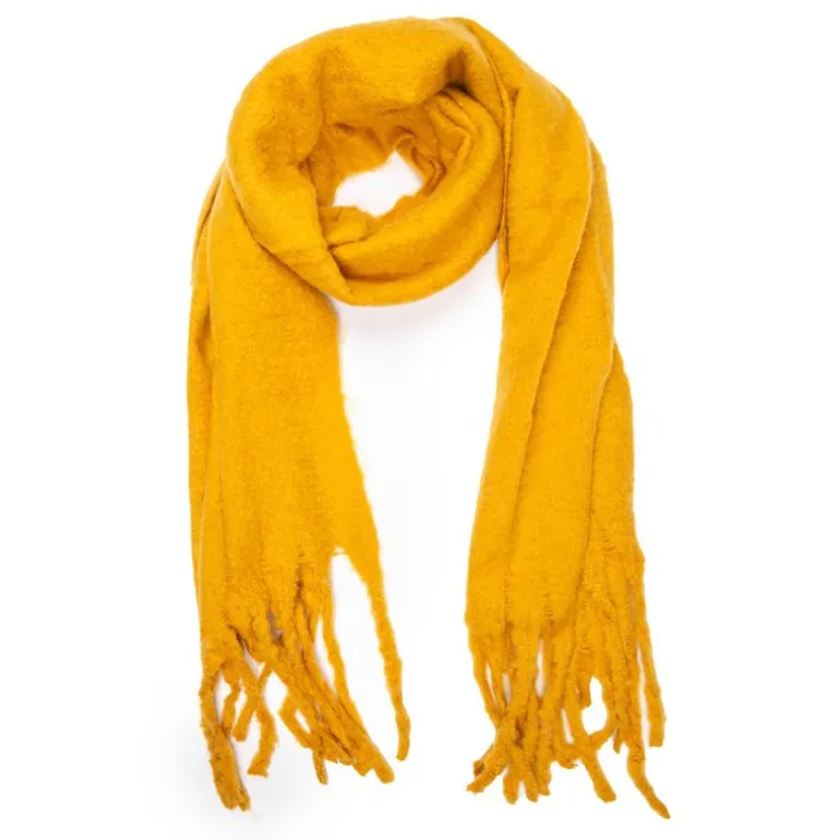 Echarpe unie à franges laine 50x200 cm Femme GERARD PASQUIER