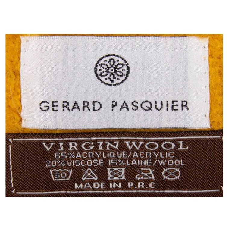 Echarpe unie à franges laine 50x200 cm Femme GERARD PASQUIER