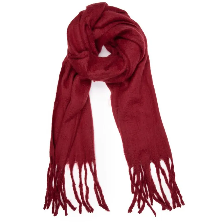 Echarpe unie à franges laine 50x200 cm Femme GERARD PASQUIER