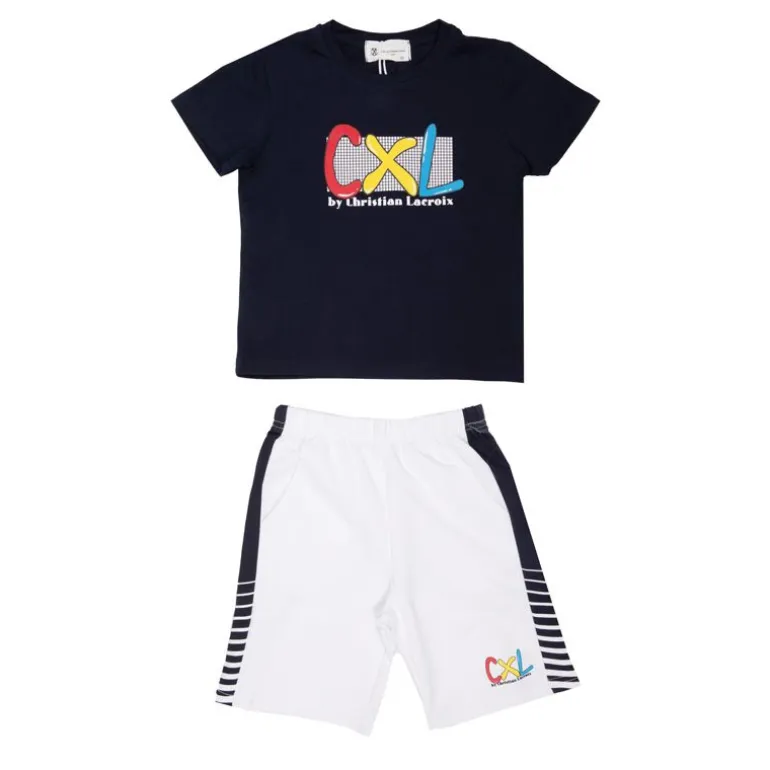 Ensemble tshirt imprimé short uni liseré garçon Enfant, Bébé CXL BY CHRISTIAN LACROIX