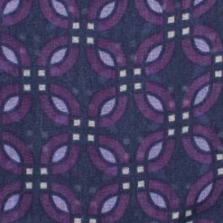 Foulard toucher coton à motif violet 60x180 cm Homme BILL TORNADE