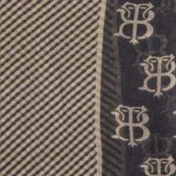 Foulard toucher coton bicolore à rayures 60x180 cm Homme BILL TORNADE