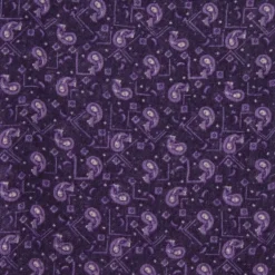 Foulard toucher coton imprimé violet 60x180 cm Homme BILL TORNADE