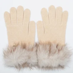 Gants en maille avec fausse fourrure Femme GERARD PASQUIER