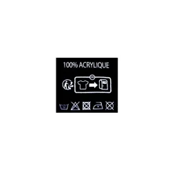 Gants en maille noir à rayures aux poignets Homme KAPORAL