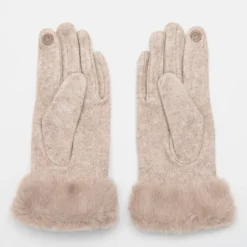 Gants laine avec fausse fourrure Femme GERARD PASQUIER