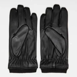 Gants similicuir et maille avec surpiqures Homme MANOUKIAN