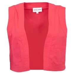 Gilet sans manches coton karo couleur unie Femme ANTIK BATIK