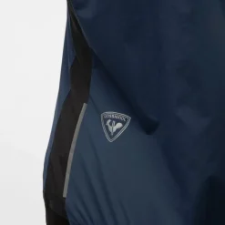 Gilet technique de sport bleu marine avec rayures col cheminée Femme ROSSIGNOL
