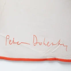 Grande écharpe légère douce 1mx2,50m avec bordure orange corail Mixte THE KOOPLES