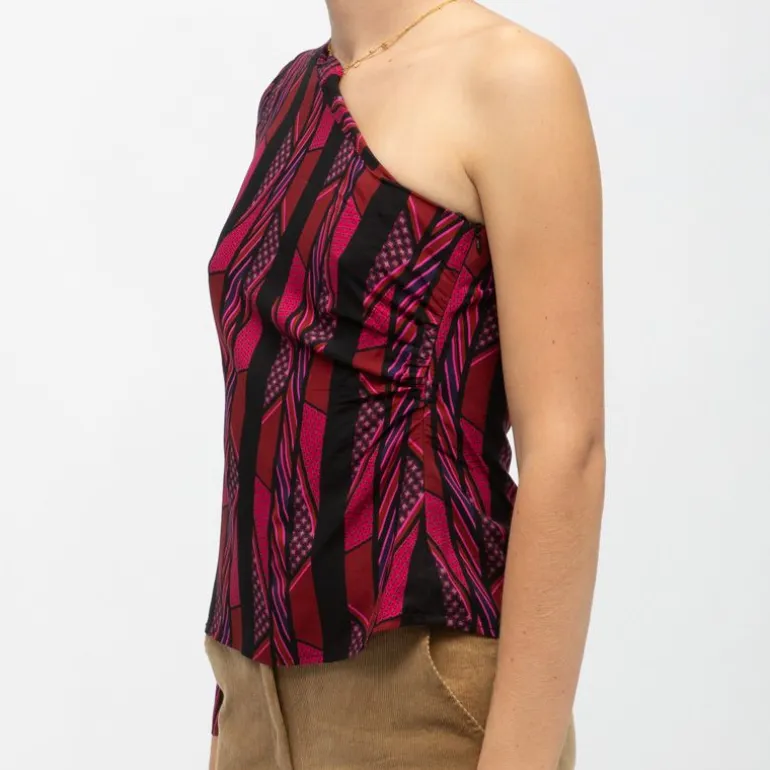 Haut asymétrique imprimé cravate tifany Femme LA PETITE ETOILE