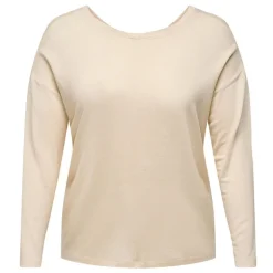 Haut beige manches longues croisé dans le dos Femme ONLY CARMAKOMA