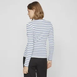 Haut col ras de cou Vivally marinière coton Femme VILA