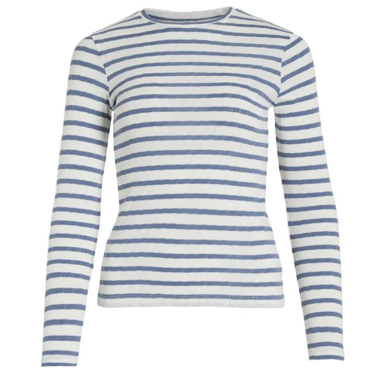 Haut col ras de cou Vivally marinière coton Femme VILA