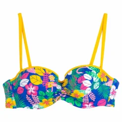 Haut de maillot de bain bandeau imprimé tropical Femme CHERRY BEACH