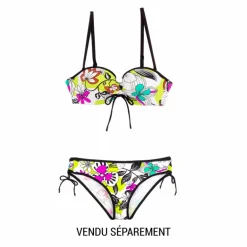 Haut de maillot de bain bandeau imprimé fleuri Femme CHERRY BEACH