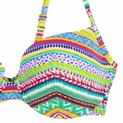 Haut de maillot de bain imprimé aztèque multicolore Femme CHERRY BEACH