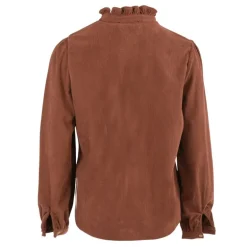 Haut eline à volants marron Femme DEELUXE 74