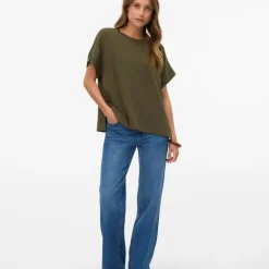 Haut Hali fluide col rond manches courtes Femme VERO MODA