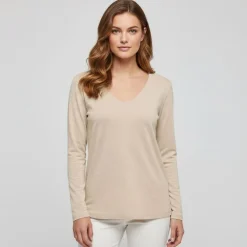 Haut harly pailleté col v regular fit Femme ONLY