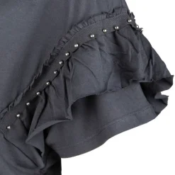 Haut manches courtes à volants kaki Femme DEELUXE 74