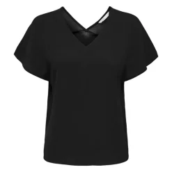 Haut manches courtes à volants uni Femme ONLY