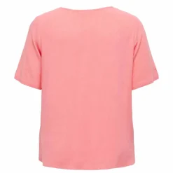 Haut manches courtes col v uni droit Femme ONLY CARMAKOMA