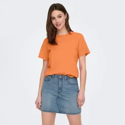 Haut manches courtes Pisa col rond 100% coton cloud dancer Femme JDY