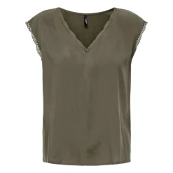 Haut manches courtes selina kalamata col v Femme ONLY