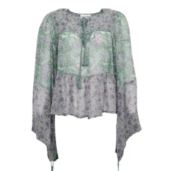 Haut manches longues loah transparent à fleurs Femme ANTIK BATIK