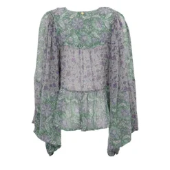 Haut manches longues loah transparent à fleurs Femme ANTIK BATIK