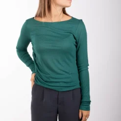 Haut manches longues transparent à plis henriette bayberry Femme ONLY