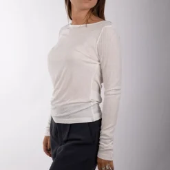 Haut manches longues transparent à plis henriette bayberry Femme ONLY