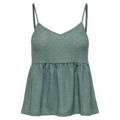 Haut sans manches col v ajouré trapèze uni Femme JDY