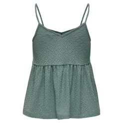 Haut sans manches col v ajouré trapèze uni Femme JDY