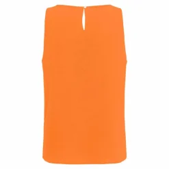 Haut sans manches droit col rond bouton au dos Femme ONLY