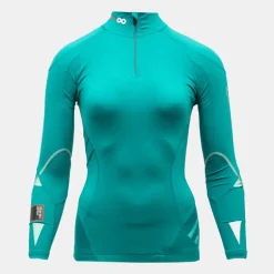 Haut technique ski avec col montant zippé grand logo dos Femme ROSSIGNOL