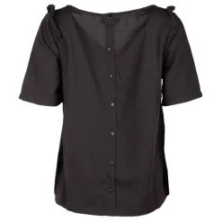 Haut uni col V volants épaules Femme DEELUXE 74