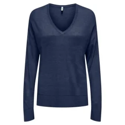 Haut vienna manches longues en maille col V Femme ONLY