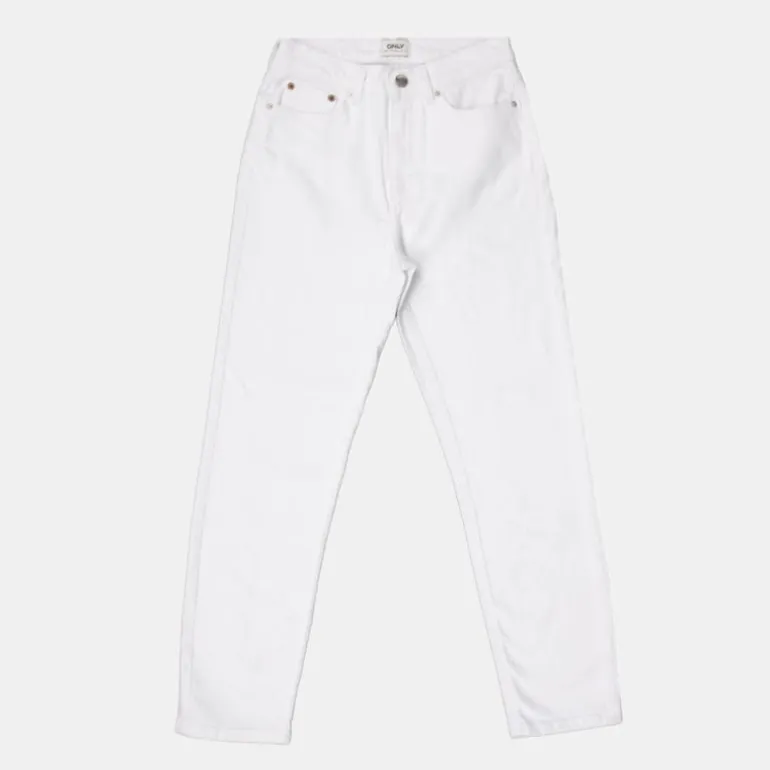Jean blanc denim emel taille haute Femme ONLY